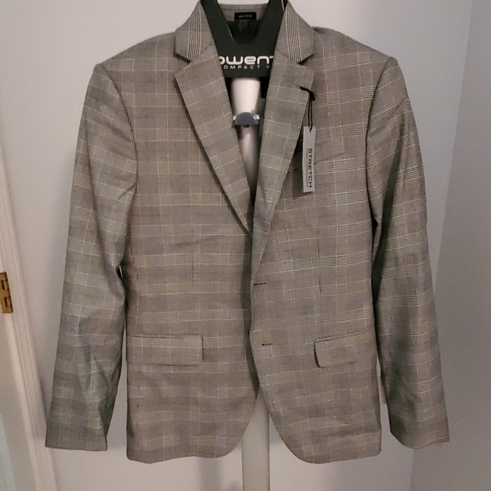 Men's Plaid Sport Coat Slim Fit 36S